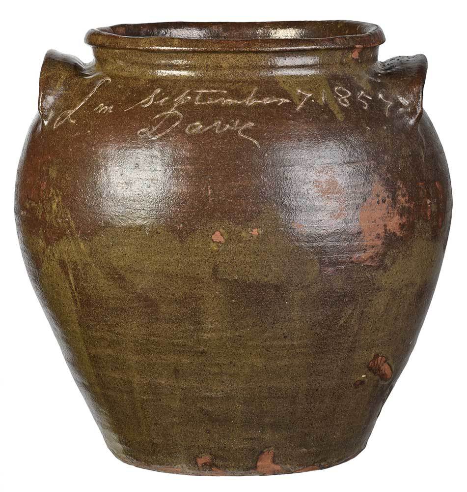 Monumental “Dave” Edgefield Stoneware Jar | Brunk Auctions