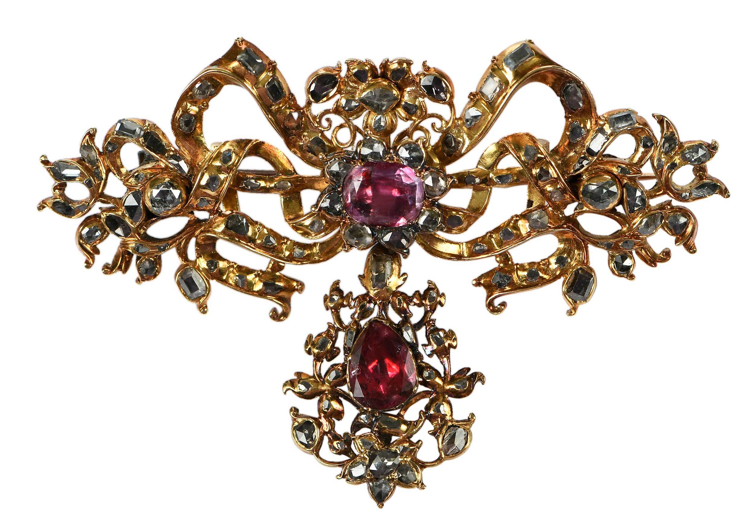Georgian 18kt. Gemstone Brooch, Lot 572, Esimate: $2,000-$4,000