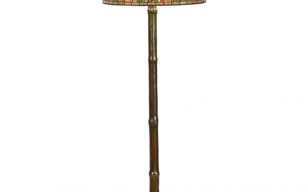 Fine Tiffany & Co. Tulip and Bamboo Floor Lamp
