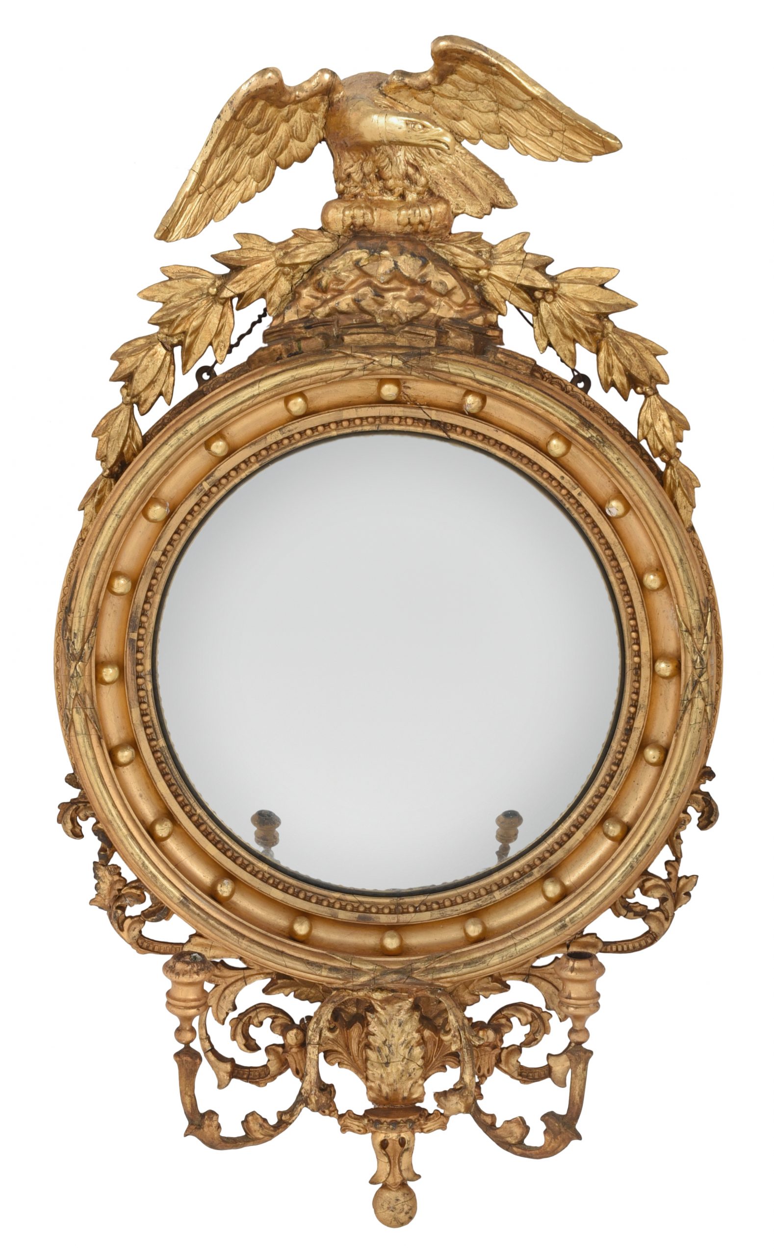 Lot 617 | Classical Giltwood Girandole Mirror</p>
<p>Estimate: $1,200 - $1,800