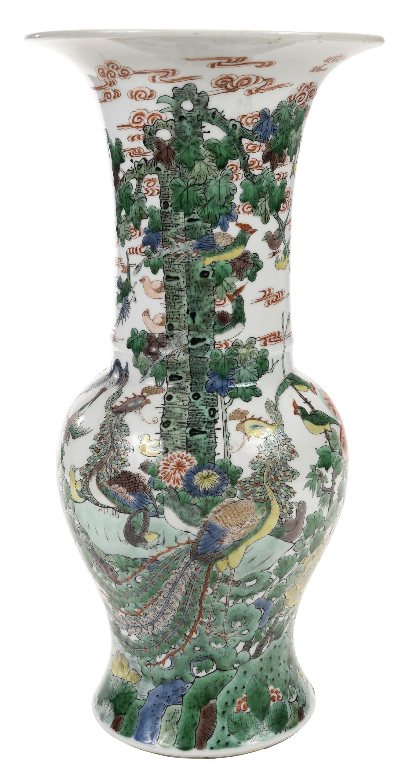 Lot 621 | Chinese Porcelain Famille Verte Flared Rim Vase<br />
Estimate: $2,000 - $3,000