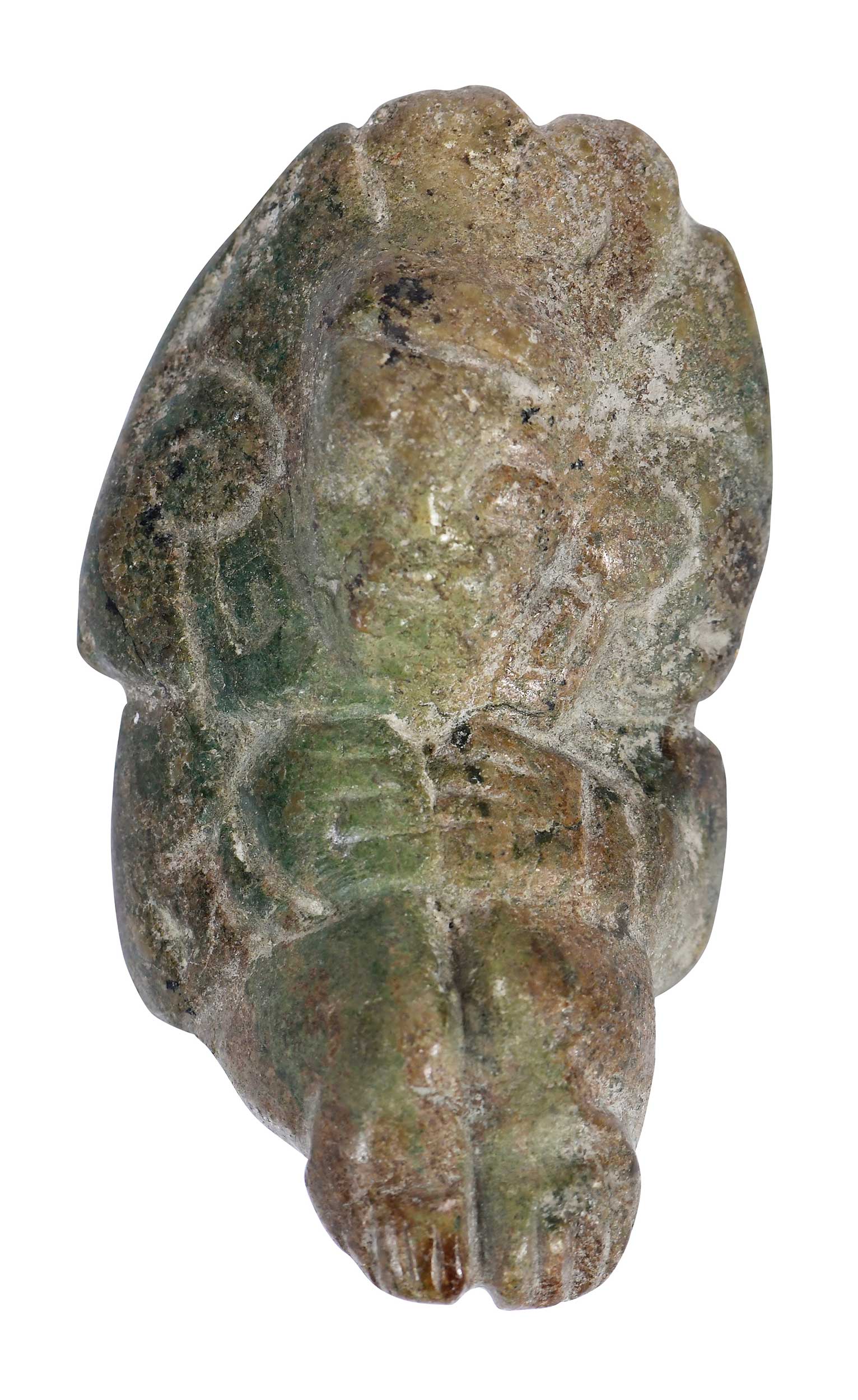 Lot 266 Mesoamerican Carved Jade Figure in Headdress