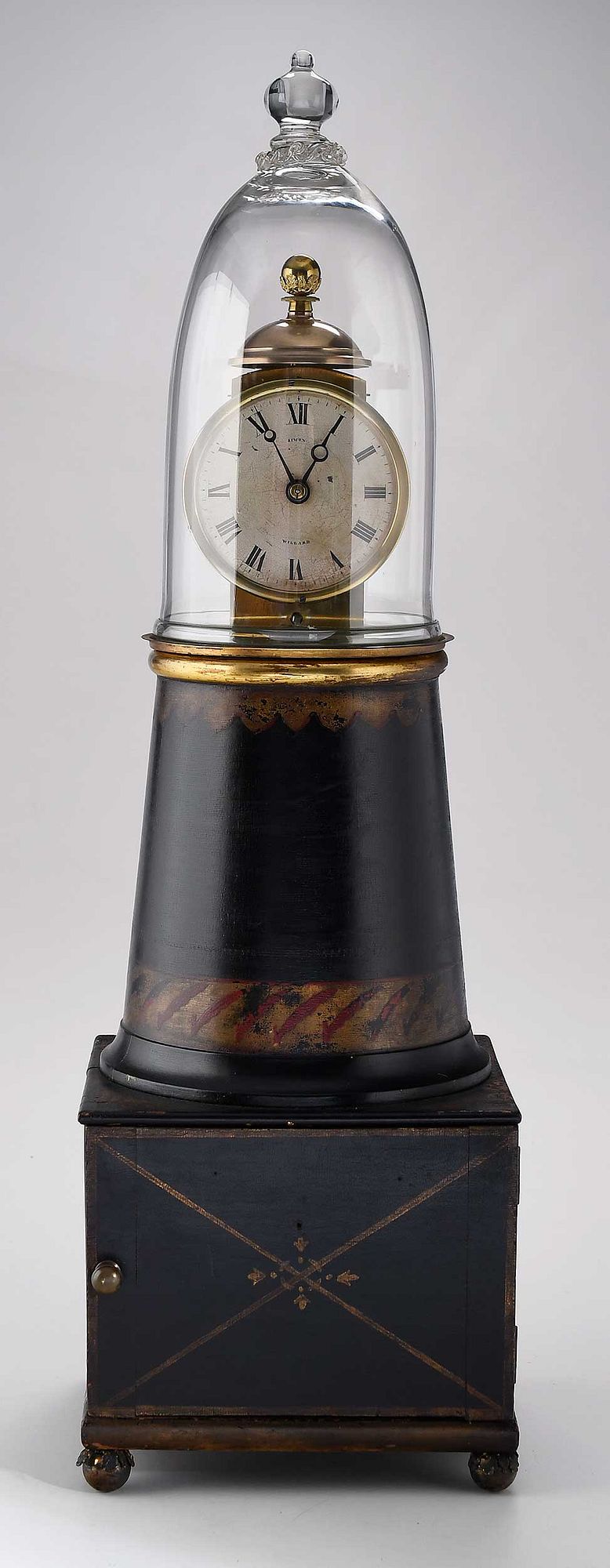 A Very Rare Boston Federal Simon Willard Paint Decorated Lighthouse Clock