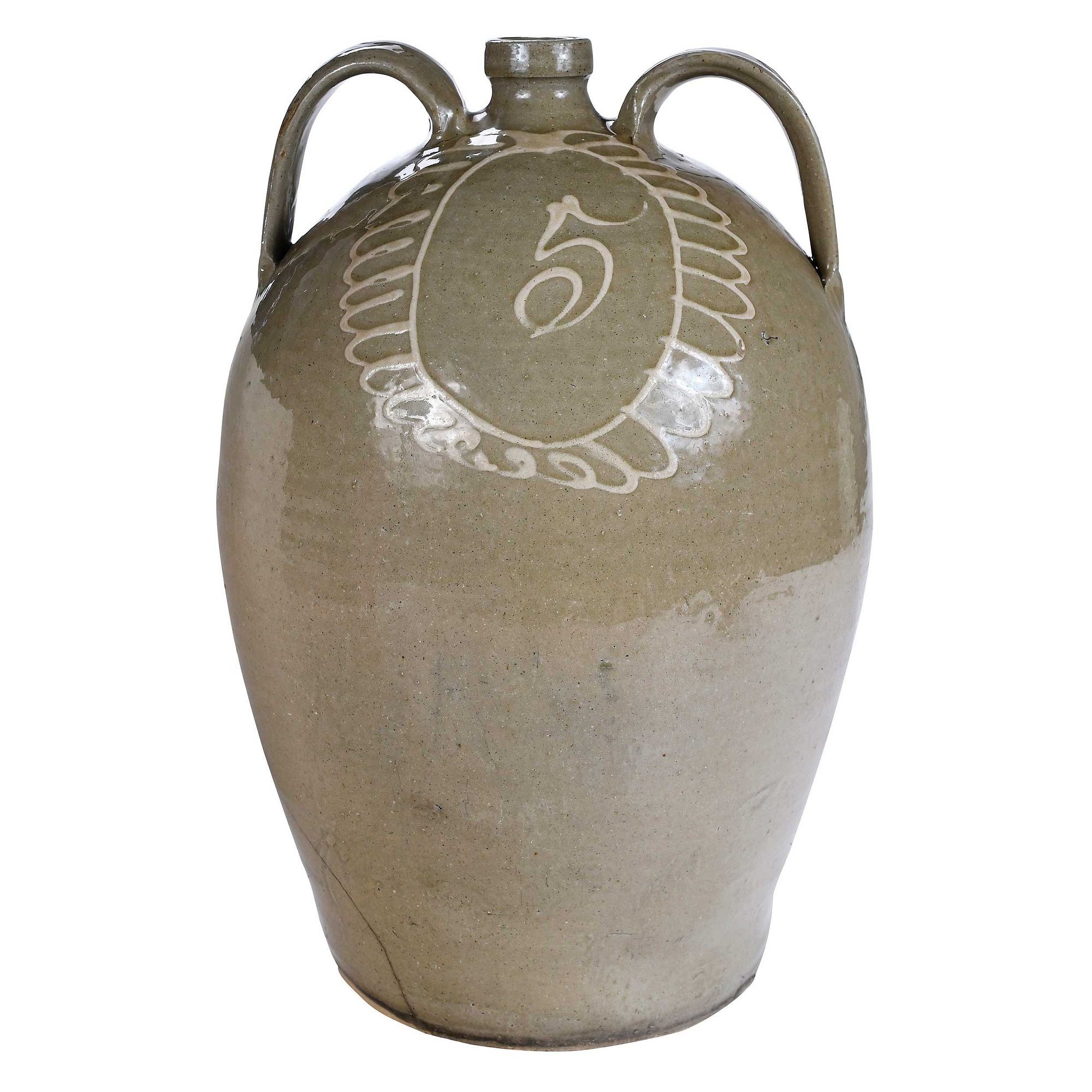  Large Thomas Chandler Attributed Edgefield South Carolina Stoneware Jug