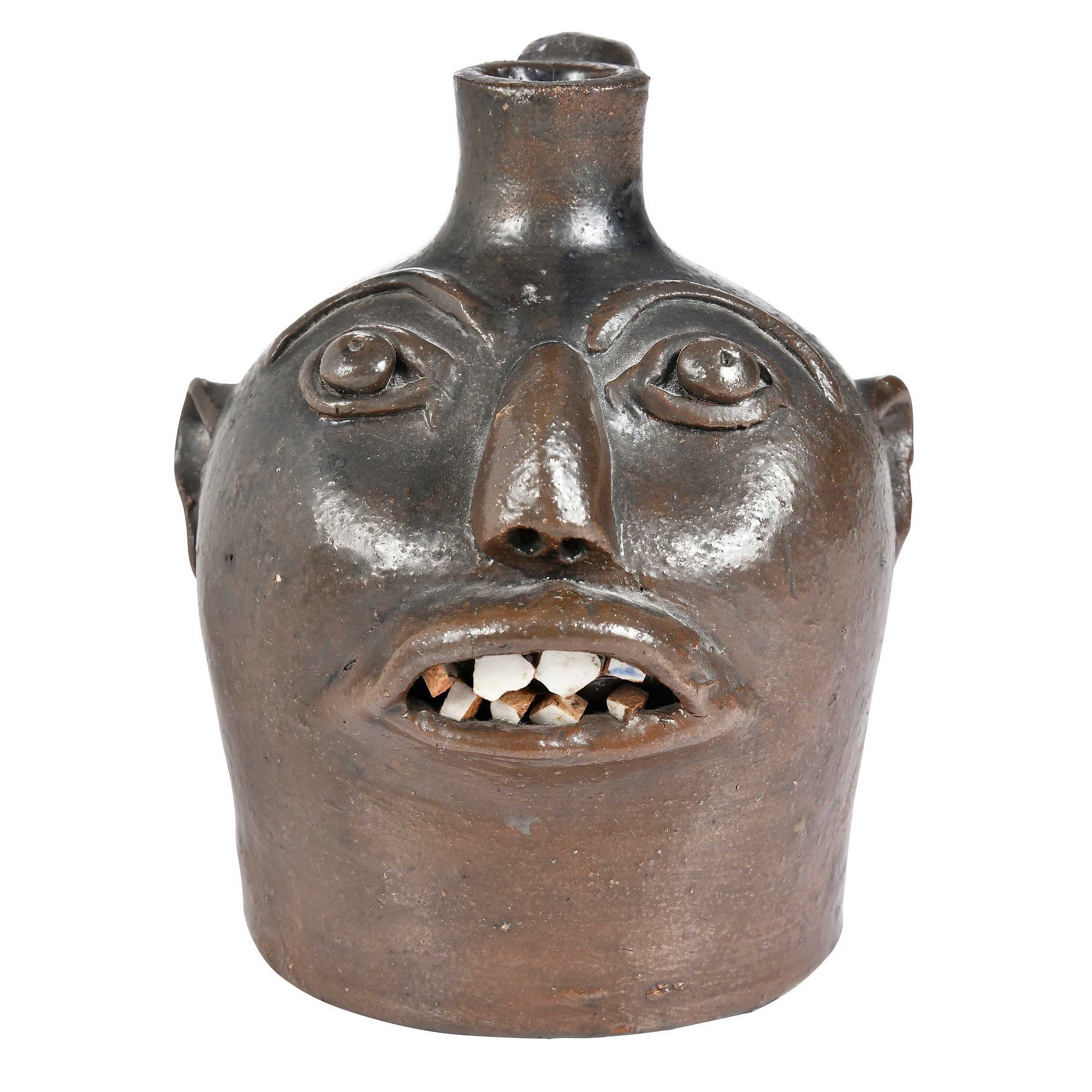 Brown's Pottery Arden North Carolina Stoneware Face Jug